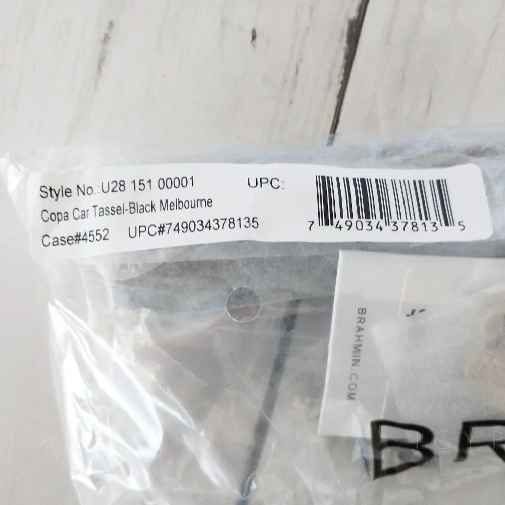 Brahmin Copa Car Tassel New Black Melbourne Key FOB Leather Resin Croc-Embossed - Picture 5 of 10